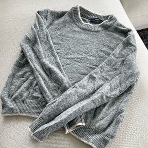 Cropped grey sweater
